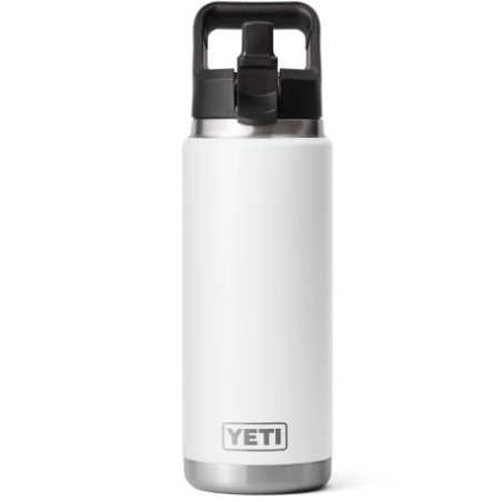 YETI Rambler 26oz (769 ml) Water Bottle With Straw Cap (White)