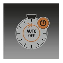 Automatic shutdown
The product automatically shuts down when left unattended, extending battery life and reducing injury risk.